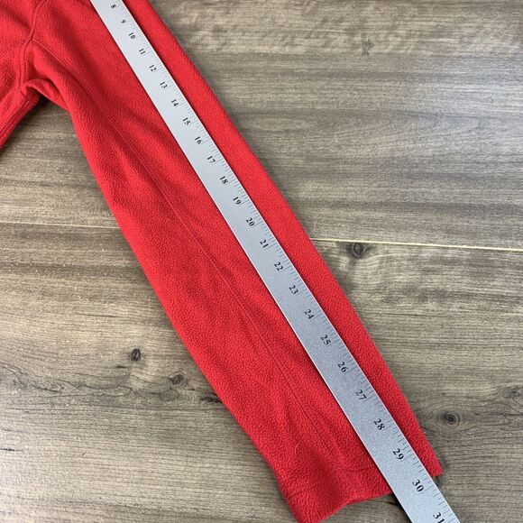 Lands' End Womens Fleece Jacket Sweater Size Medium 1/2 Zip Up Red Mock Neck - Picture 10 of 10
